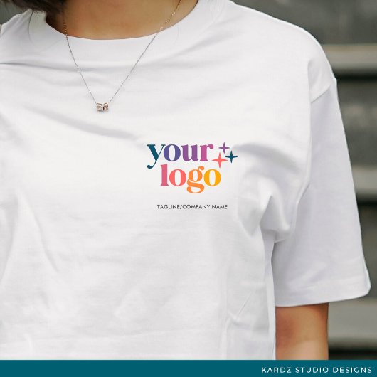 Aangepaste tekst Zakelijke promotie Logo T-shirt