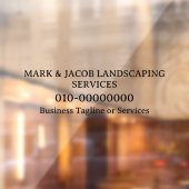 Aangepaste tekst Zakelijke weergavediensten Auto V Raamsticker (Vel 2)