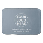 Aangepaste tekst & zaken Logo L Dusty Blue Promo Badmat (Voorkant)