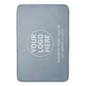 Aangepaste tekst & zaken Logo L Dusty Blue Promo Badmat (Voorkant Verticaal)