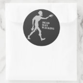 Aangepaste tekst Zombie-stickers Ronde Sticker (Tas)