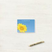 Aangepaste tekst Zonnebloem Post-it® Notes (Op bureau)