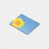 Aangepaste tekst Zonnebloem Post-it® Notes (Schuin)