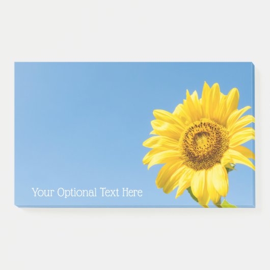 Aangepaste tekst Zonnebloem Post-it® Notes (Voorkant)