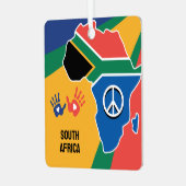 Aangepaste tekst Zuid-Afrika Metalen Ornament (Voorkant links)