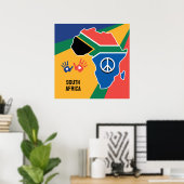 Aangepaste tekst Zuid-Afrika Poster (Thuiskantoor)