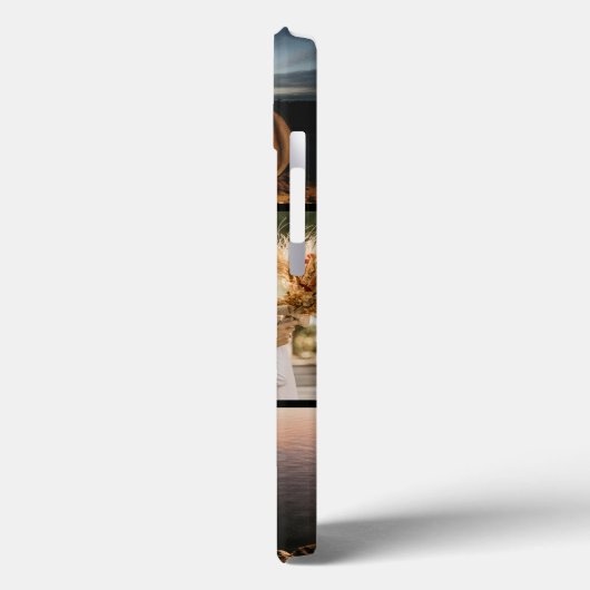 Aangepaste tekst Zwart 3 Foto Case-Mate iPhone Case (Achterkant / Links)