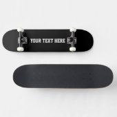 Aangepaste tekst zwart skateboard (Horizontaal)