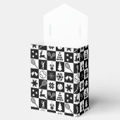 Aangepaste tekst zwart-wit Kerstmis tennis Fav Bedankdoosjes (Geopend)