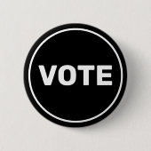 Aangepaste tekst: zwart-witstemming ronde button 5,7 cm (Voorkant)
