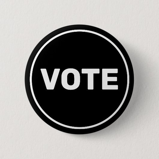 Aangepaste tekst: zwart-witstemming ronde button 5,7 cm (Voorkant)