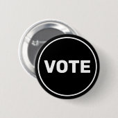 Aangepaste tekst: zwart-witstemming ronde button 5,7 cm (Voorkant /achterkant)