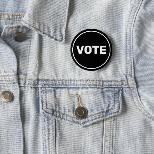 Aangepaste tekst: zwart-witstemming ronde button 5,7 cm (In situ)