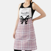 Aangepaste tekst zwarte roze buffelkoepelkoepelkoe schort (Insitu)