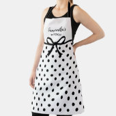 Aangepaste tekst zwarte witte poka dots Cute Kitch Schort (Insitu)