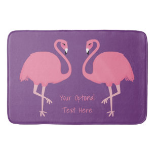 Aangepaste tekstbadmatten voor Flamingos Cute Flam Badmat