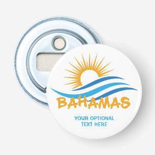 Aangepaste tekstbahama's button flesopener