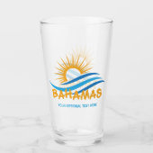 Aangepaste tekstbahama's glas (Voorkant)
