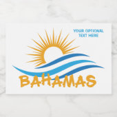 Aangepaste tekstbahama's voedselcontainer etiket (Enkel label)