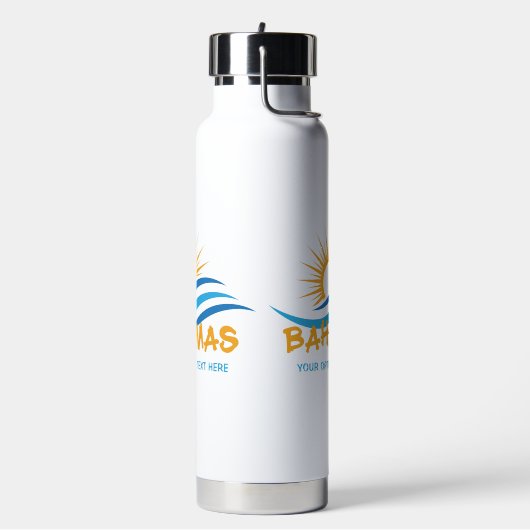 Aangepaste tekstbahama's waterfles (Links)