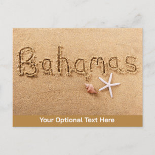 Aangepaste tekstbahamasbak briefkaart