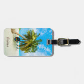 Aangepaste tekstbalk in bagagelabel Malediven (Voorkant horizontaal)