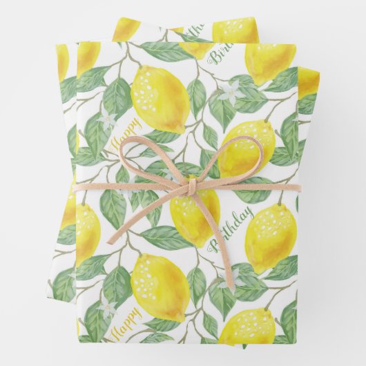 aangepaste tekstballon voor fruit en bloemen inpakpapier vel (In situ)