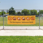 Aangepaste tekstbanner 2 van Halloween Pumpkins Spandoek (Insitu)