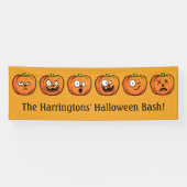 Aangepaste tekstbanner 2 van Halloween Pumpkins Spandoek (Horizontaal)
