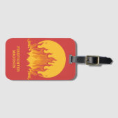 Aangepaste tekstbrandweerman bagagelabel (Voorkant (horizontaal))