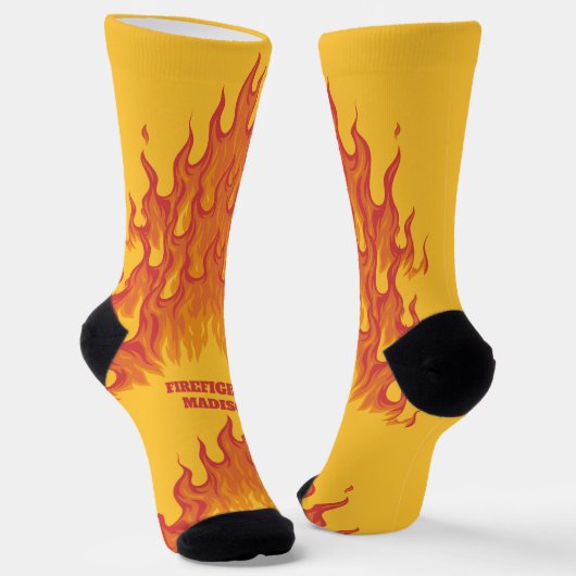 Aangepaste tekstbrandweerman sokken (Gebogen)
