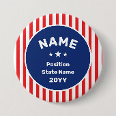 Aangepaste tekstcampagne Verkiezing VS-vlag Button (Voorkant)