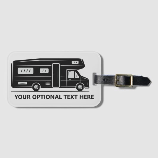 Aangepaste tekstCamper Van Bagagelabel (Voorkant (horizontaal))