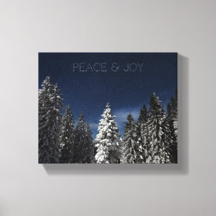 Aangepaste tekstcanvas in de winter Sky Canvas Afdruk