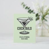 aangepaste tekstcocktail briefkaart (Staand voorkant)