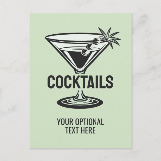 aangepaste tekstcocktail briefkaart (Voorkant)