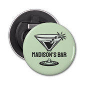 aangepaste tekstcocktail button flesopener (Voorkant)