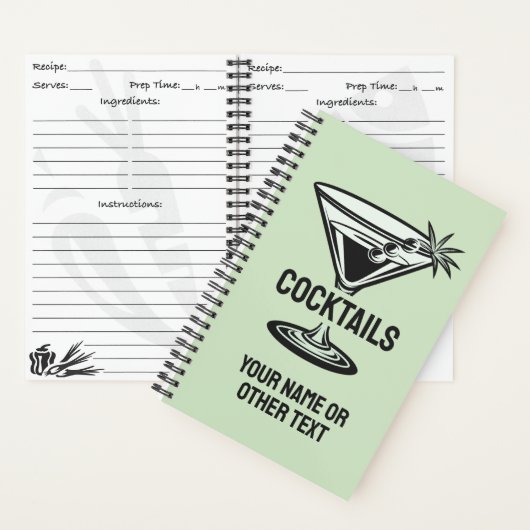 aangepaste tekstcocktail notitieboek (Binnen)