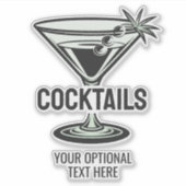 aangepaste tekstcocktail sticker (Voorkant)