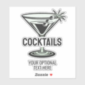 aangepaste tekstcocktail sticker (Vel)