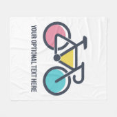 Aangepaste tekstcyclus fleece deken (Voorkant (Horizontaal))