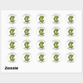 Aangepaste tekstdansende krokodille Cartoon Ronde Sticker (Vel)