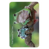 Aangepaste tekstekstkikker magneet (Verticaal)