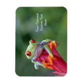 Aangepaste tekstekstkikker magneet (Verticaal)