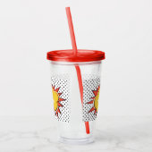 Aangepaste tekstexplosie acryl drinkbeker (Links)
