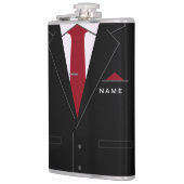 Aangepaste tekstfles met bedrijfsset en Stropdas Heupfles (Links)