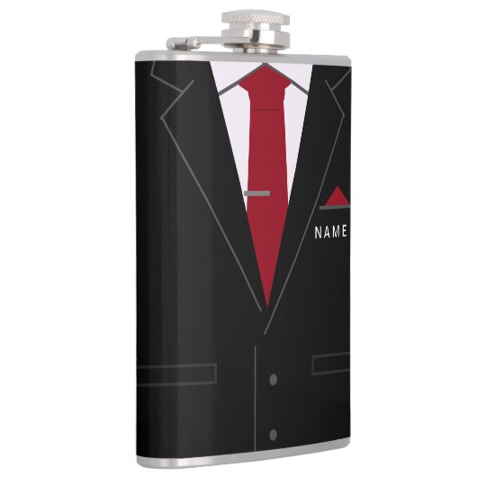 Aangepaste tekstfles met bedrijfsset en Stropdas Heupfles (Rechts)