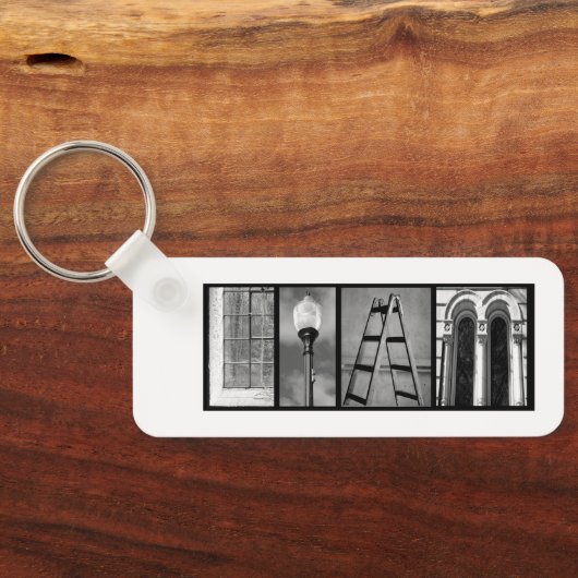 Aangepaste tekstfoto "Liam" Sleutelhanger (Achterkant)