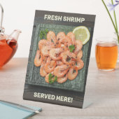 Aangepaste tekstgarnalen reclamebord met voetstuk (Insitu)