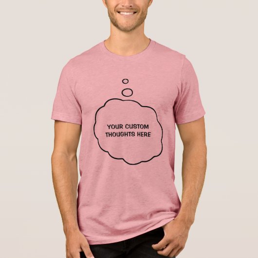 Aangepaste tekstgedachtenbel Tri-Blend shirt (Voorkant)